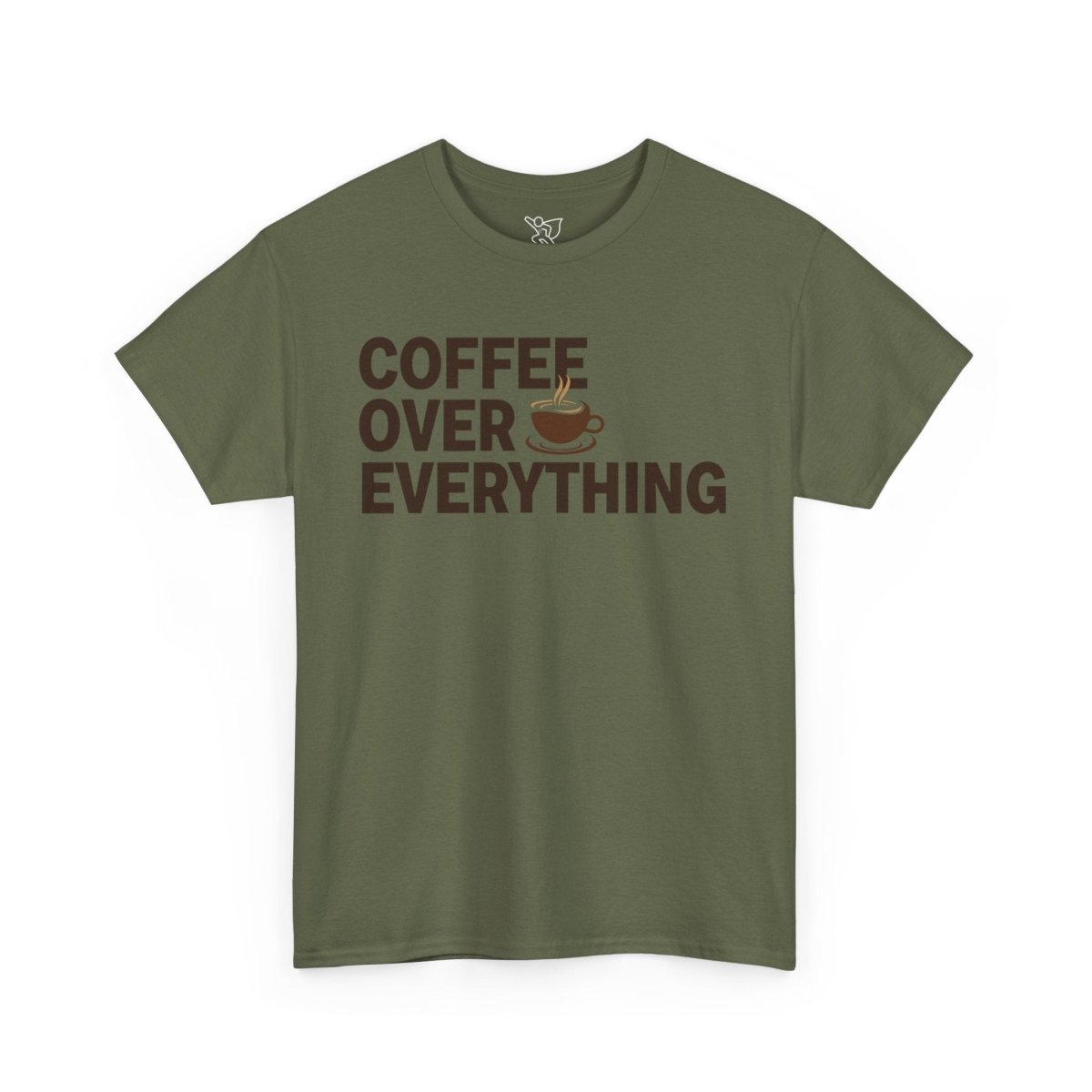 "Coffee Over Everything" Coffee Lovers Unisex Heavy Cotton Tee, Perfect Gift for Baristas, Coffee Enthusiasts, Casual Wear, Birthday Gift, Coffee Addict Tee - AI Tee Hero