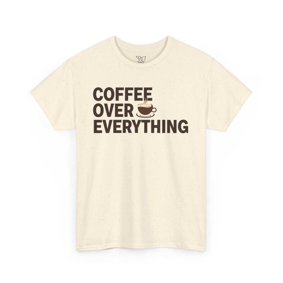 "Coffee Over Everything" Coffee Lovers Unisex Heavy Cotton Tee, Perfect Gift for Baristas, Coffee Enthusiasts, Casual Wear, Birthday Gift, Coffee Addict Tee - AI Tee Hero