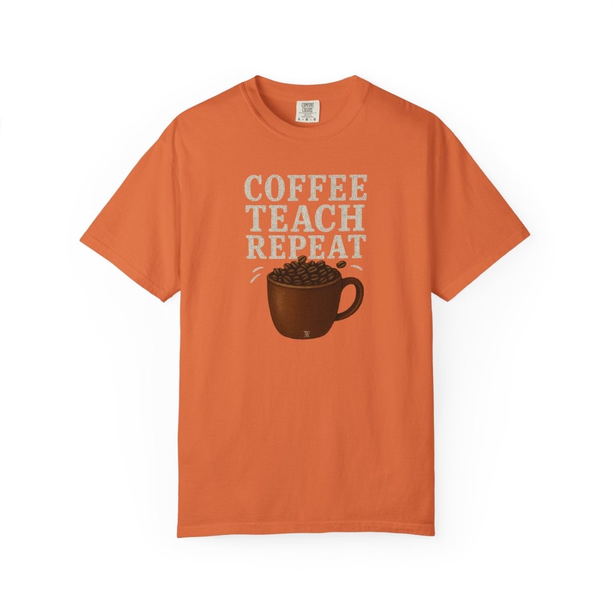"Coffee.Teach.Repeat" CW - 1 Teacher T-Shirt, Gift for Educators, Back to School Tee, Funny Teacher Apparel, Unisex Graphic Shirt, Coffee Lovers Gift - AI Tee Hero