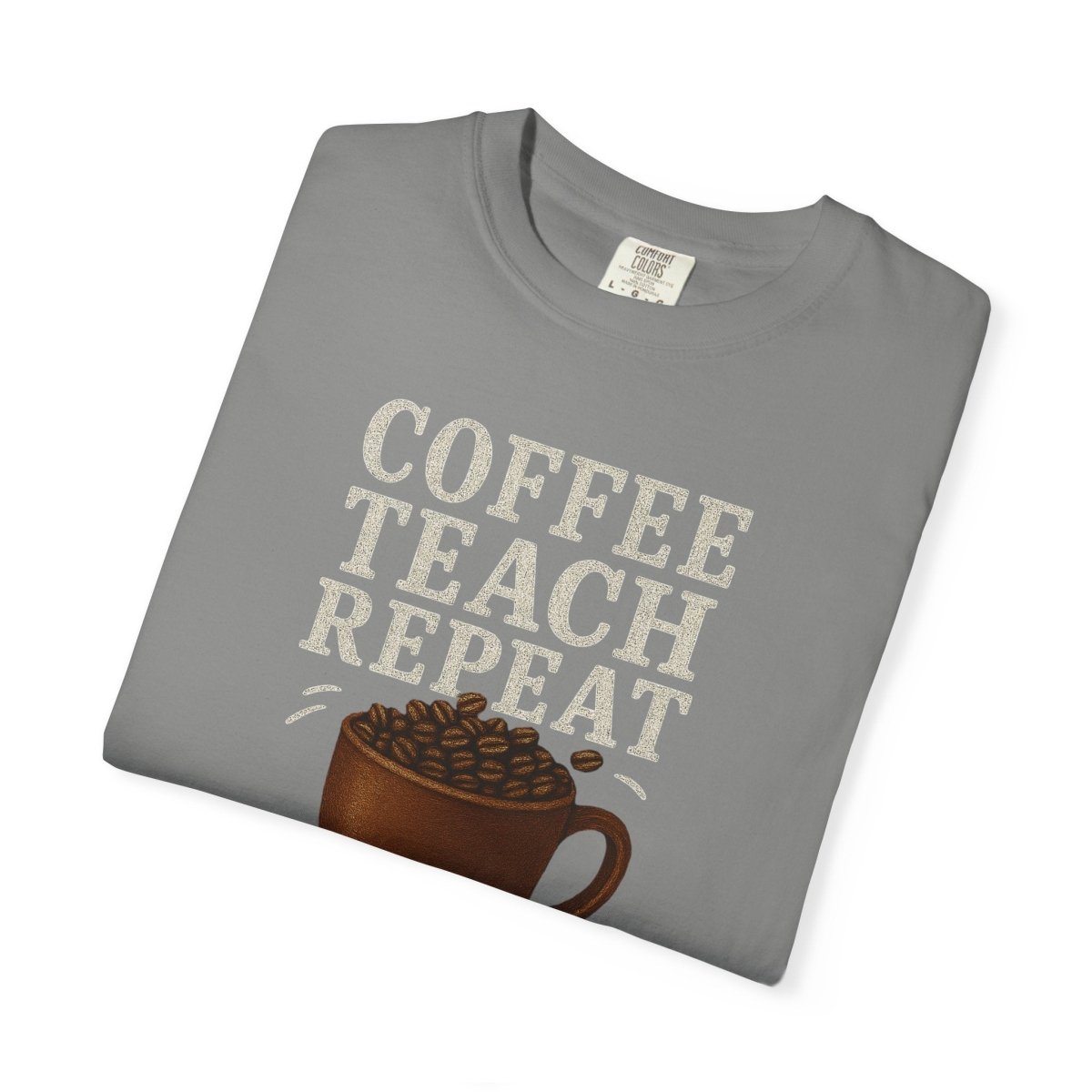 "Coffee.Teach.Repeat" CW - 1 Teacher T-Shirt, Gift for Educators, Back to School Tee, Funny Teacher Apparel, Unisex Graphic Shirt, Coffee Lovers Gift - AI Tee Hero