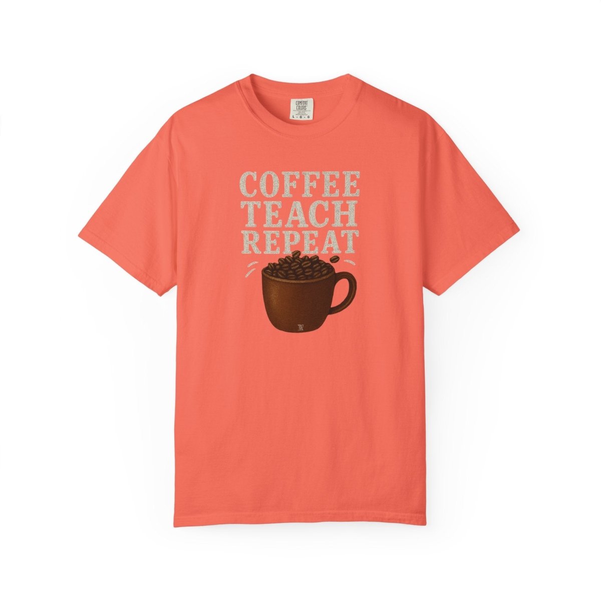 "Coffee.Teach.Repeat" CW - 1 Teacher T-Shirt, Gift for Educators, Back to School Tee, Funny Teacher Apparel, Unisex Graphic Shirt, Coffee Lovers Gift - AI Tee Hero