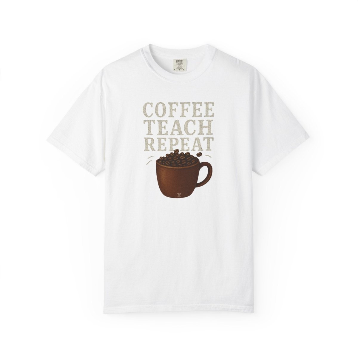 "Coffee.Teach.Repeat" CW - 1 Teacher T-Shirt, Gift for Educators, Back to School Tee, Funny Teacher Apparel, Unisex Graphic Shirt, Coffee Lovers Gift - AI Tee Hero