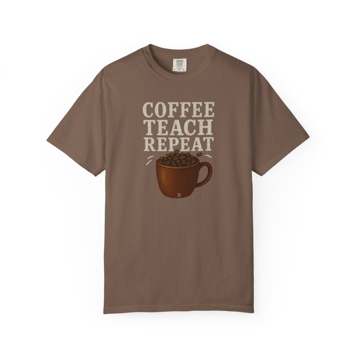 "Coffee.Teach.Repeat" CW - 1 Teacher T-Shirt, Gift for Educators, Back to School Tee, Funny Teacher Apparel, Unisex Graphic Shirt, Coffee Lovers Gift - AI Tee Hero