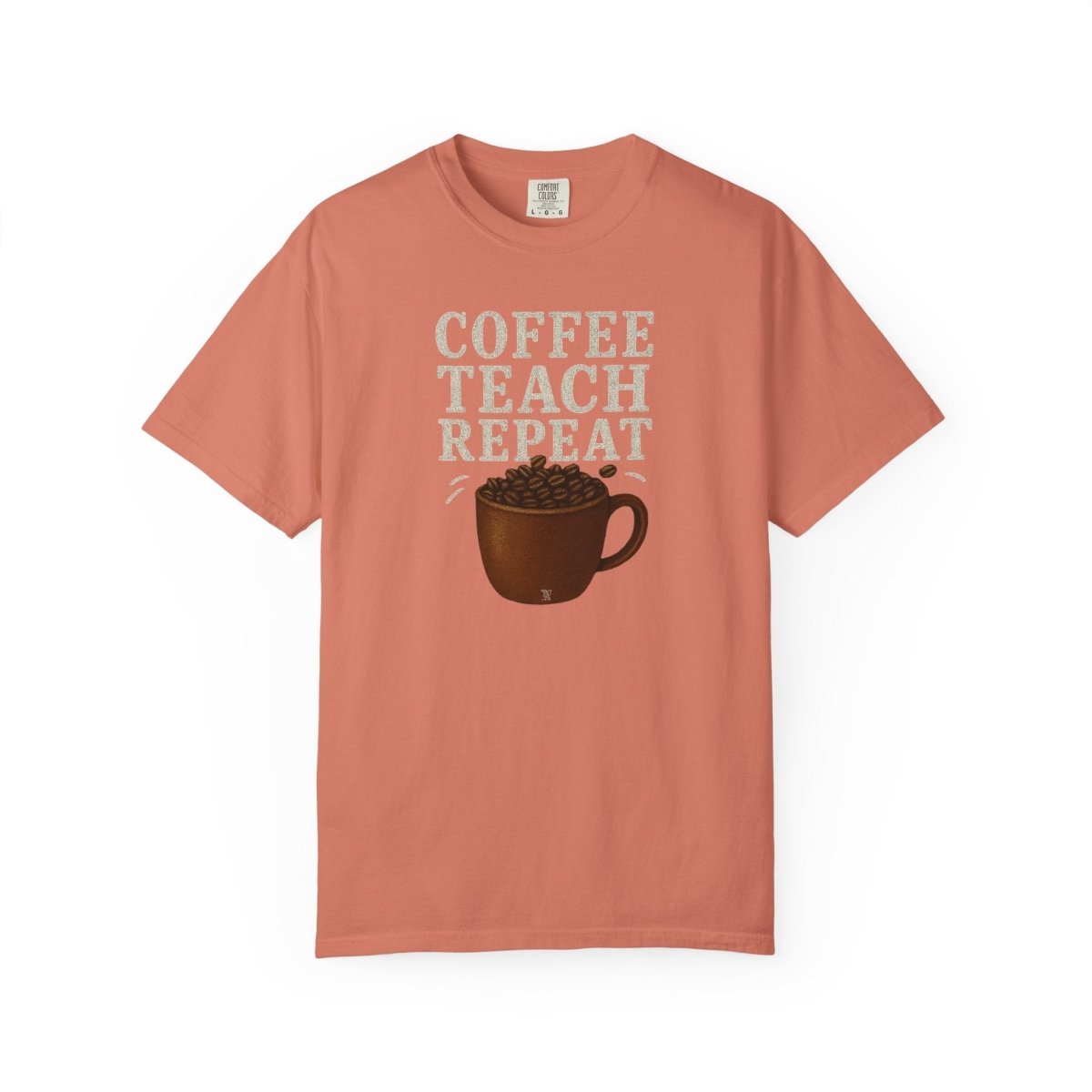 "Coffee.Teach.Repeat" CW - 1 Teacher T-Shirt, Gift for Educators, Back to School Tee, Funny Teacher Apparel, Unisex Graphic Shirt, Coffee Lovers Gift - AI Tee Hero