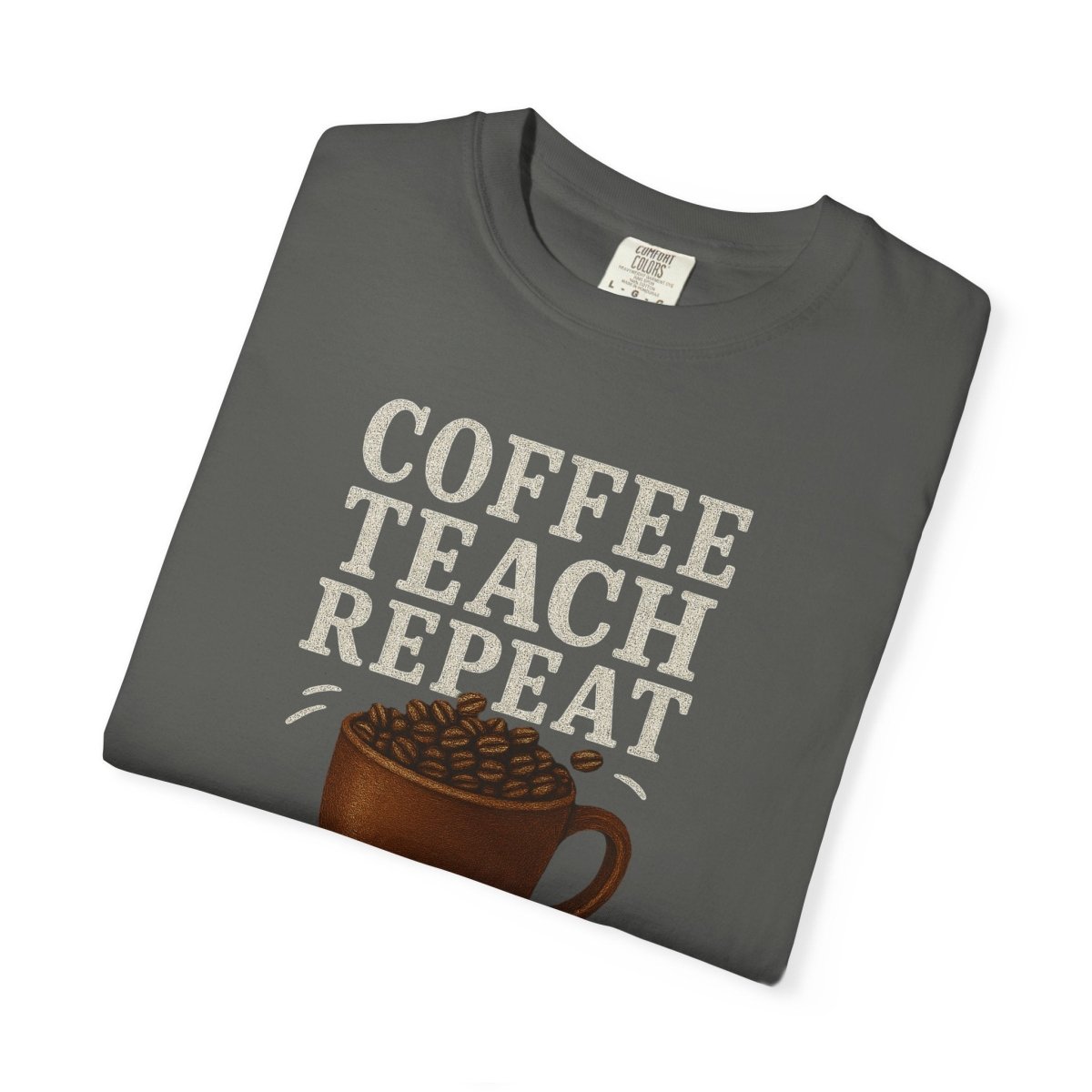 "Coffee.Teach.Repeat" CW - 1 Teacher T-Shirt, Gift for Educators, Back to School Tee, Funny Teacher Apparel, Unisex Graphic Shirt, Coffee Lovers Gift - AI Tee Hero