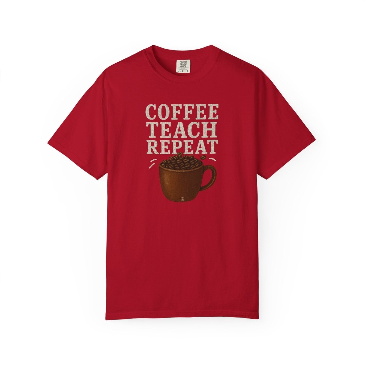 "Coffee.Teach.Repeat" CW - 1 Teacher T-Shirt, Gift for Educators, Back to School Tee, Funny Teacher Apparel, Unisex Graphic Shirt, Coffee Lovers Gift - AI Tee Hero