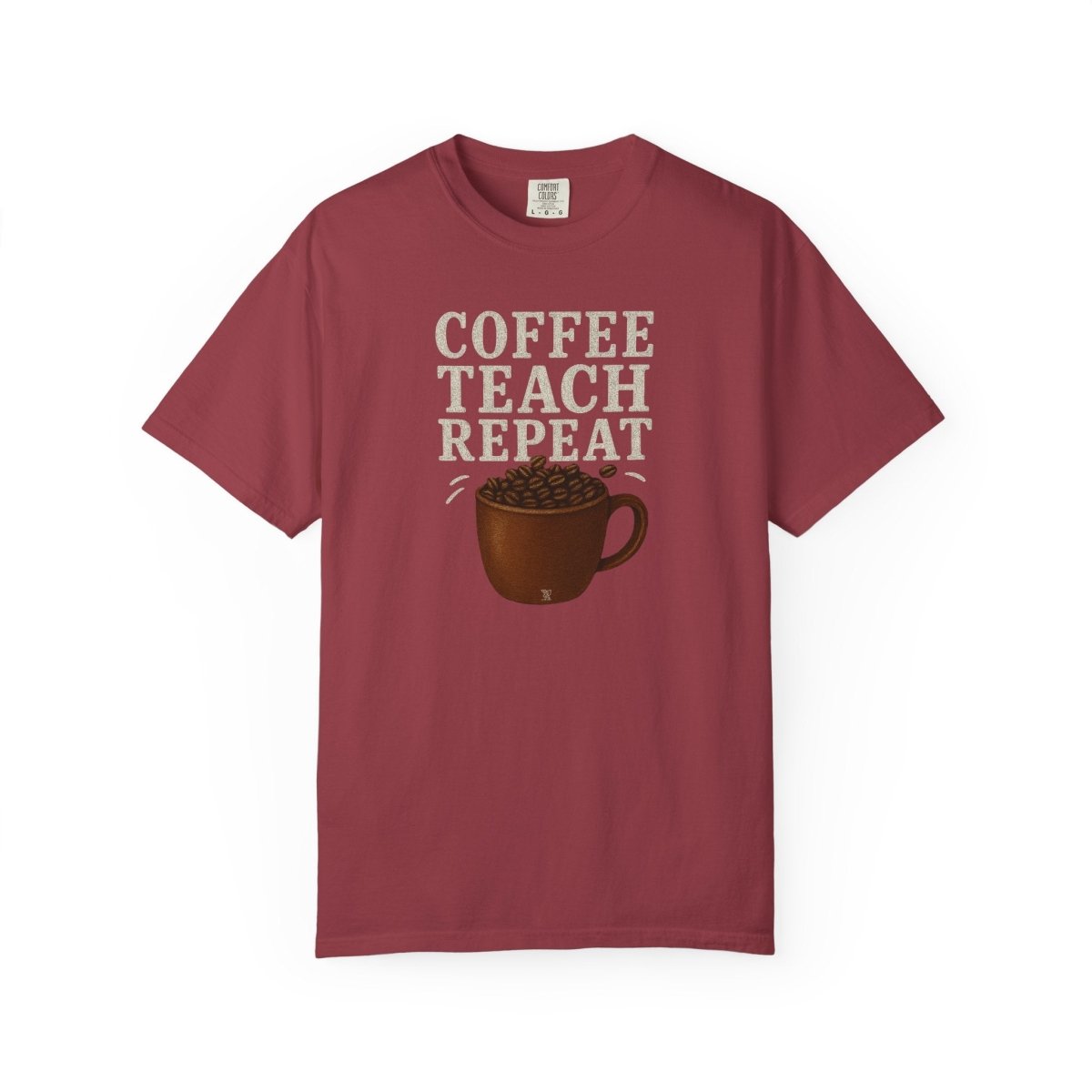 "Coffee.Teach.Repeat" CW - 1 Teacher T-Shirt, Gift for Educators, Back to School Tee, Funny Teacher Apparel, Unisex Graphic Shirt, Coffee Lovers Gift - AI Tee Hero