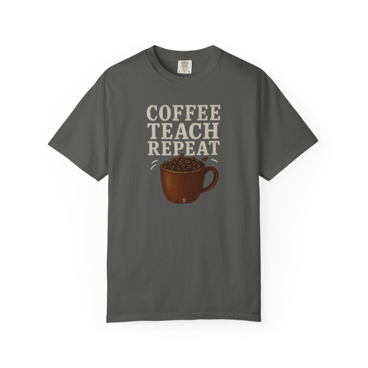 "Coffee.Teach.Repeat" CW - 1 Teacher T-Shirt, Gift for Educators, Back to School Tee, Funny Teacher Apparel, Unisex Graphic Shirt, Coffee Lovers Gift - AI Tee Hero