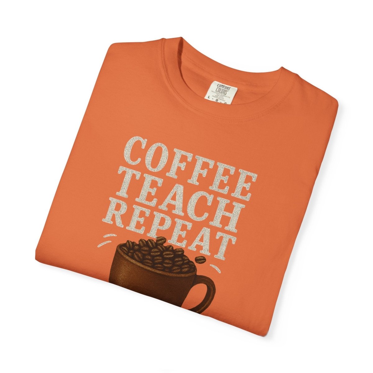 "Coffee.Teach.Repeat" CW - 1 Teacher T-Shirt, Gift for Educators, Back to School Tee, Funny Teacher Apparel, Unisex Graphic Shirt, Coffee Lovers Gift - AI Tee Hero