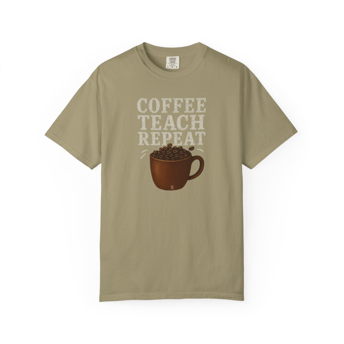 "Coffee.Teach.Repeat" CW - 1 Teacher T-Shirt, Gift for Educators, Back to School Tee, Funny Teacher Apparel, Unisex Graphic Shirt, Coffee Lovers Gift - AI Tee Hero