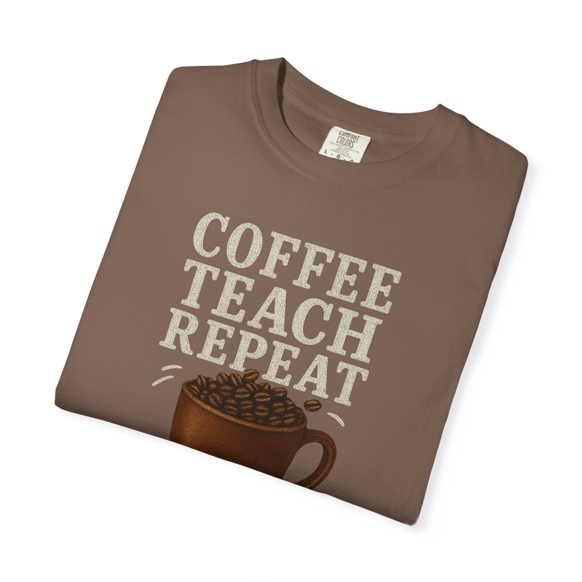 "Coffee.Teach.Repeat" CW - 1 Teacher T-Shirt, Gift for Educators, Back to School Tee, Funny Teacher Apparel, Unisex Graphic Shirt, Coffee Lovers Gift - AI Tee Hero