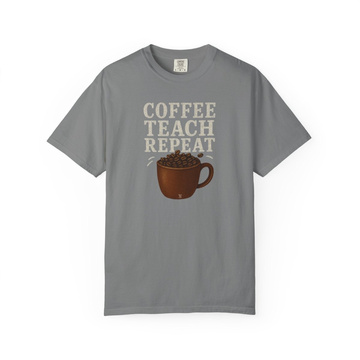 "Coffee.Teach.Repeat" CW - 1 Teacher T-Shirt, Gift for Educators, Back to School Tee, Funny Teacher Apparel, Unisex Graphic Shirt, Coffee Lovers Gift - AI Tee Hero
