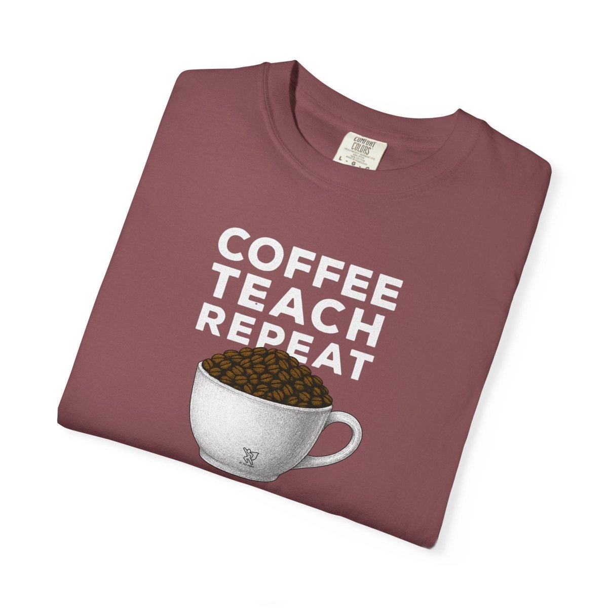 "Coffee.Teach.Repeat" CW - 2 Teacher T-Shirt, Gift for Educators, Back to School Tee, Funny Teacher Apparel, Unisex Graphic Shirt, Coffee Lovers Gift - AI Tee Hero