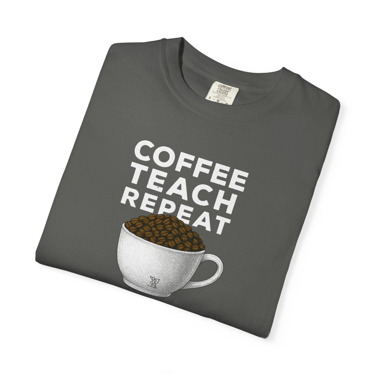 "Coffee.Teach.Repeat" CW - 2 Teacher T-Shirt, Gift for Educators, Back to School Tee, Funny Teacher Apparel, Unisex Graphic Shirt, Coffee Lovers Gift - AI Tee Hero