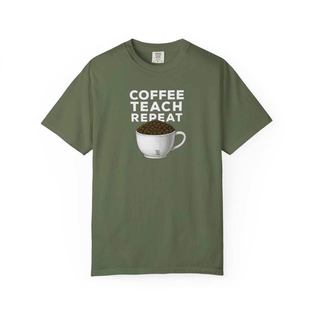 "Coffee.Teach.Repeat" CW - 2 Teacher T-Shirt, Gift for Educators, Back to School Tee, Funny Teacher Apparel, Unisex Graphic Shirt, Coffee Lovers Gift - AI Tee Hero