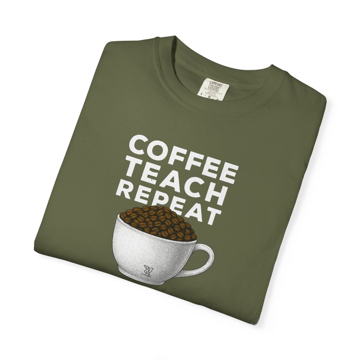 "Coffee.Teach.Repeat" CW - 2 Teacher T-Shirt, Gift for Educators, Back to School Tee, Funny Teacher Apparel, Unisex Graphic Shirt, Coffee Lovers Gift - AI Tee Hero