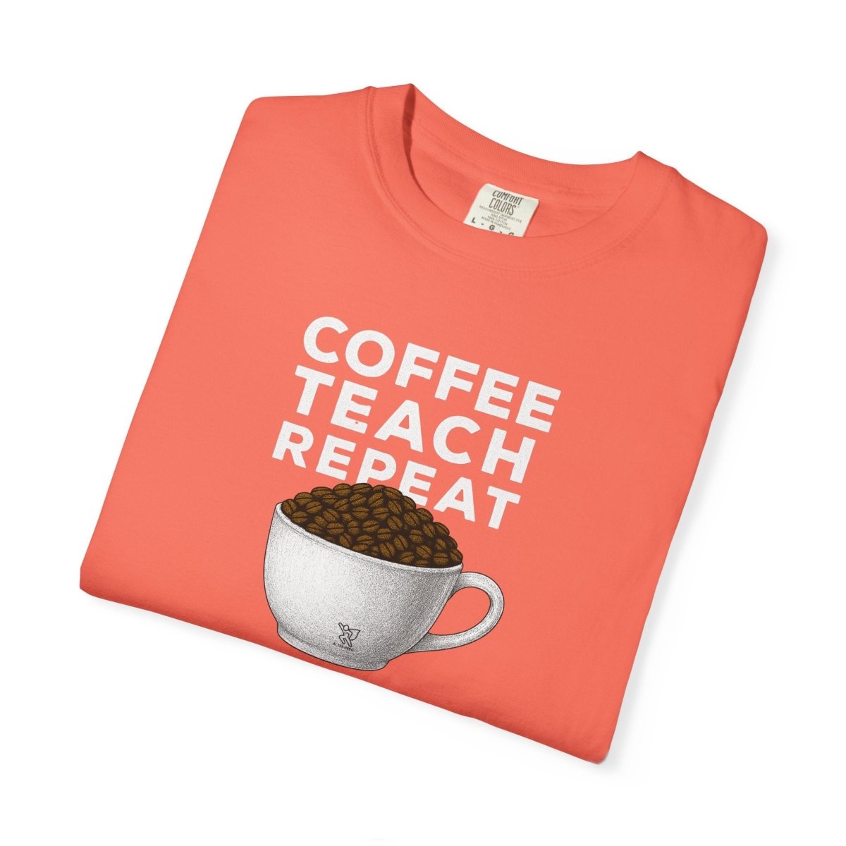 "Coffee.Teach.Repeat" CW - 2 Teacher T-Shirt, Gift for Educators, Back to School Tee, Funny Teacher Apparel, Unisex Graphic Shirt, Coffee Lovers Gift - AI Tee Hero