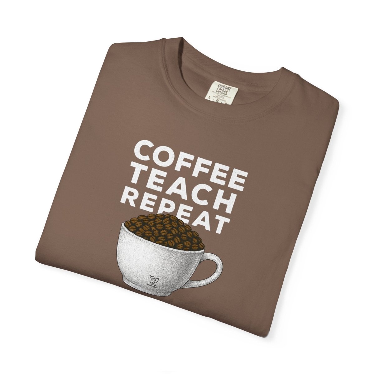 "Coffee.Teach.Repeat" CW - 2 Teacher T-Shirt, Gift for Educators, Back to School Tee, Funny Teacher Apparel, Unisex Graphic Shirt, Coffee Lovers Gift - AI Tee Hero