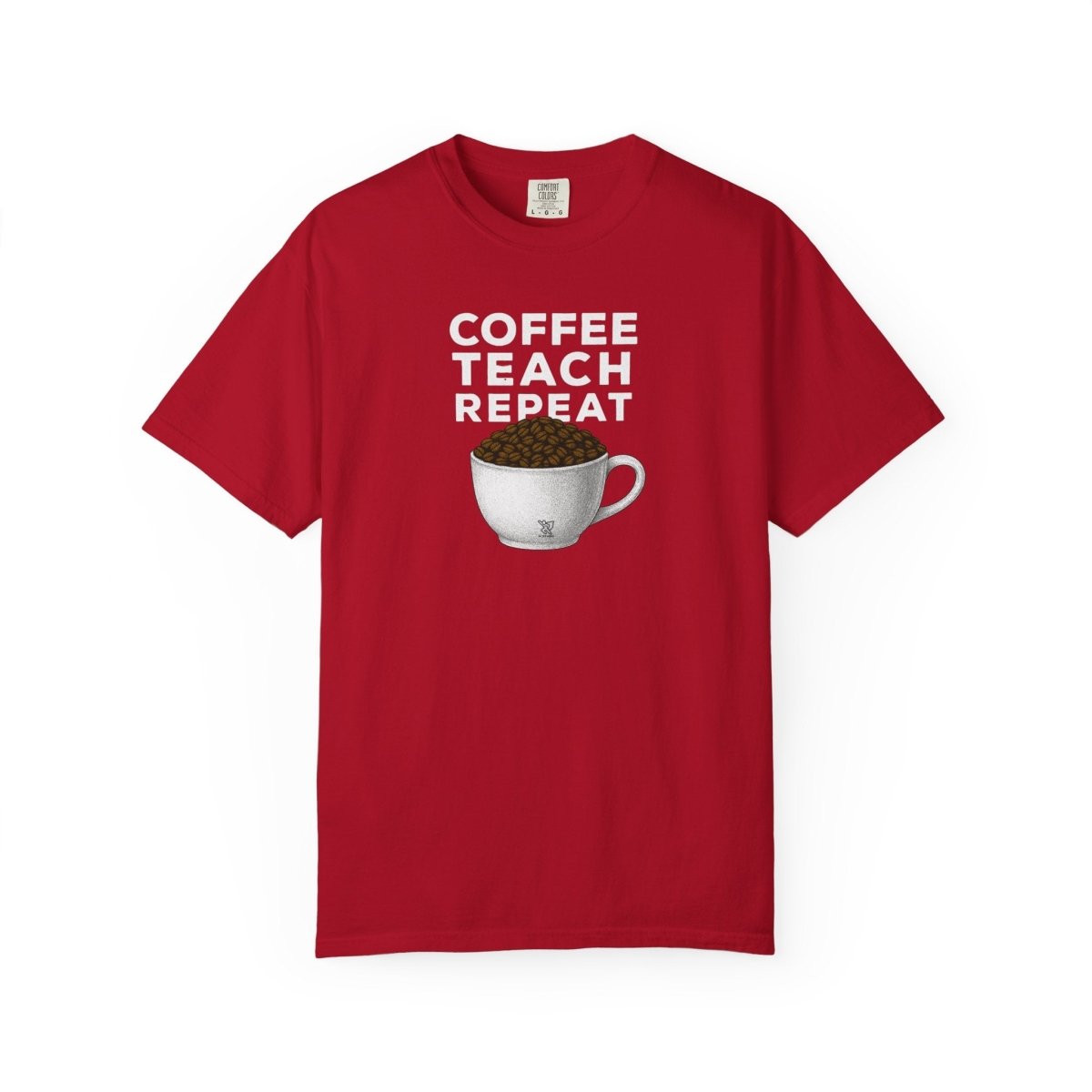 "Coffee.Teach.Repeat" CW - 2 Teacher T-Shirt, Gift for Educators, Back to School Tee, Funny Teacher Apparel, Unisex Graphic Shirt, Coffee Lovers Gift - AI Tee Hero