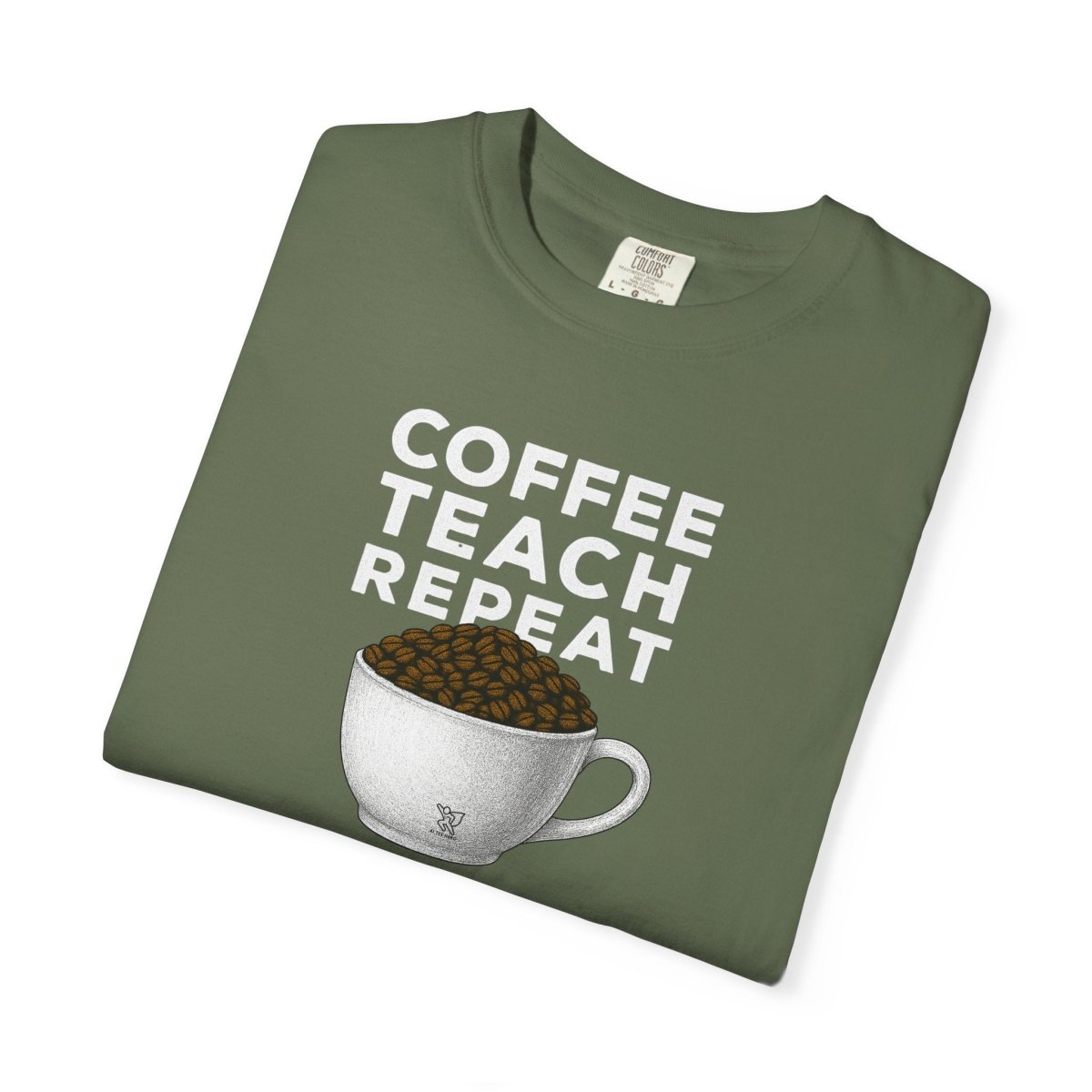 "Coffee.Teach.Repeat" CW - 2 Teacher T-Shirt, Gift for Educators, Back to School Tee, Funny Teacher Apparel, Unisex Graphic Shirt, Coffee Lovers Gift - AI Tee Hero