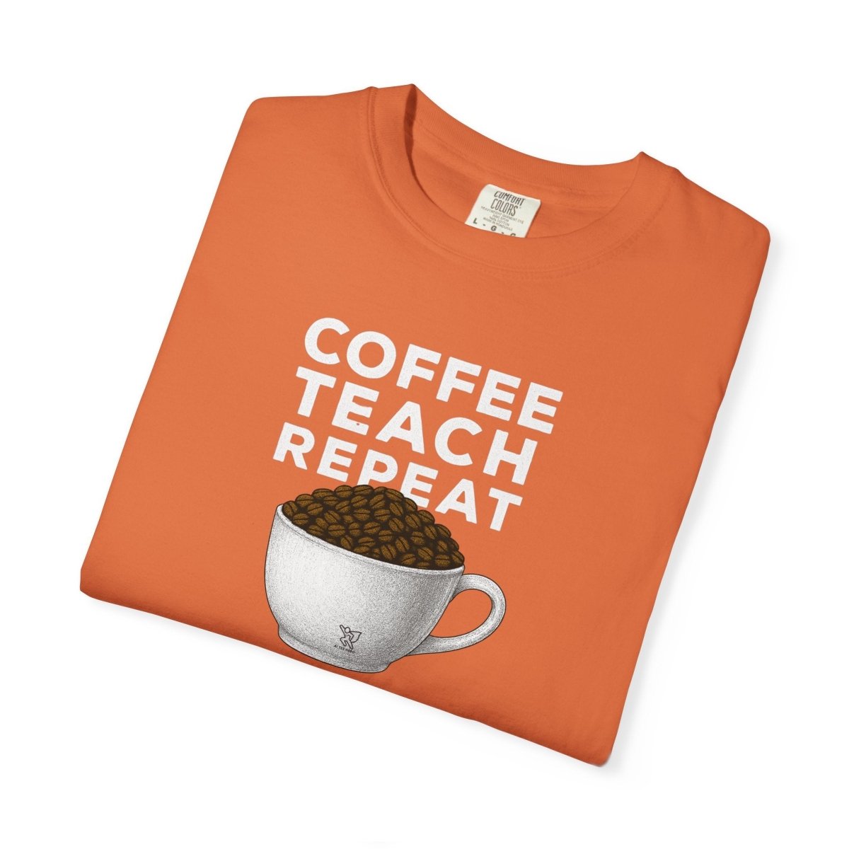 "Coffee.Teach.Repeat" CW - 2 Teacher T-Shirt, Gift for Educators, Back to School Tee, Funny Teacher Apparel, Unisex Graphic Shirt, Coffee Lovers Gift - AI Tee Hero