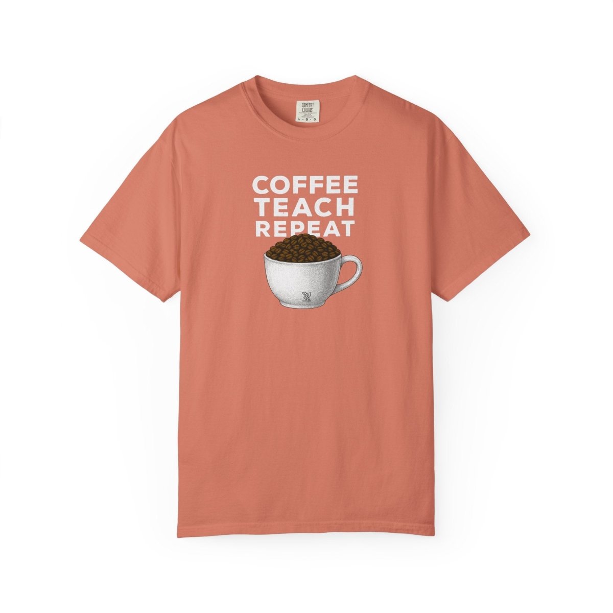 "Coffee.Teach.Repeat" CW - 2 Teacher T-Shirt, Gift for Educators, Back to School Tee, Funny Teacher Apparel, Unisex Graphic Shirt, Coffee Lovers Gift - AI Tee Hero