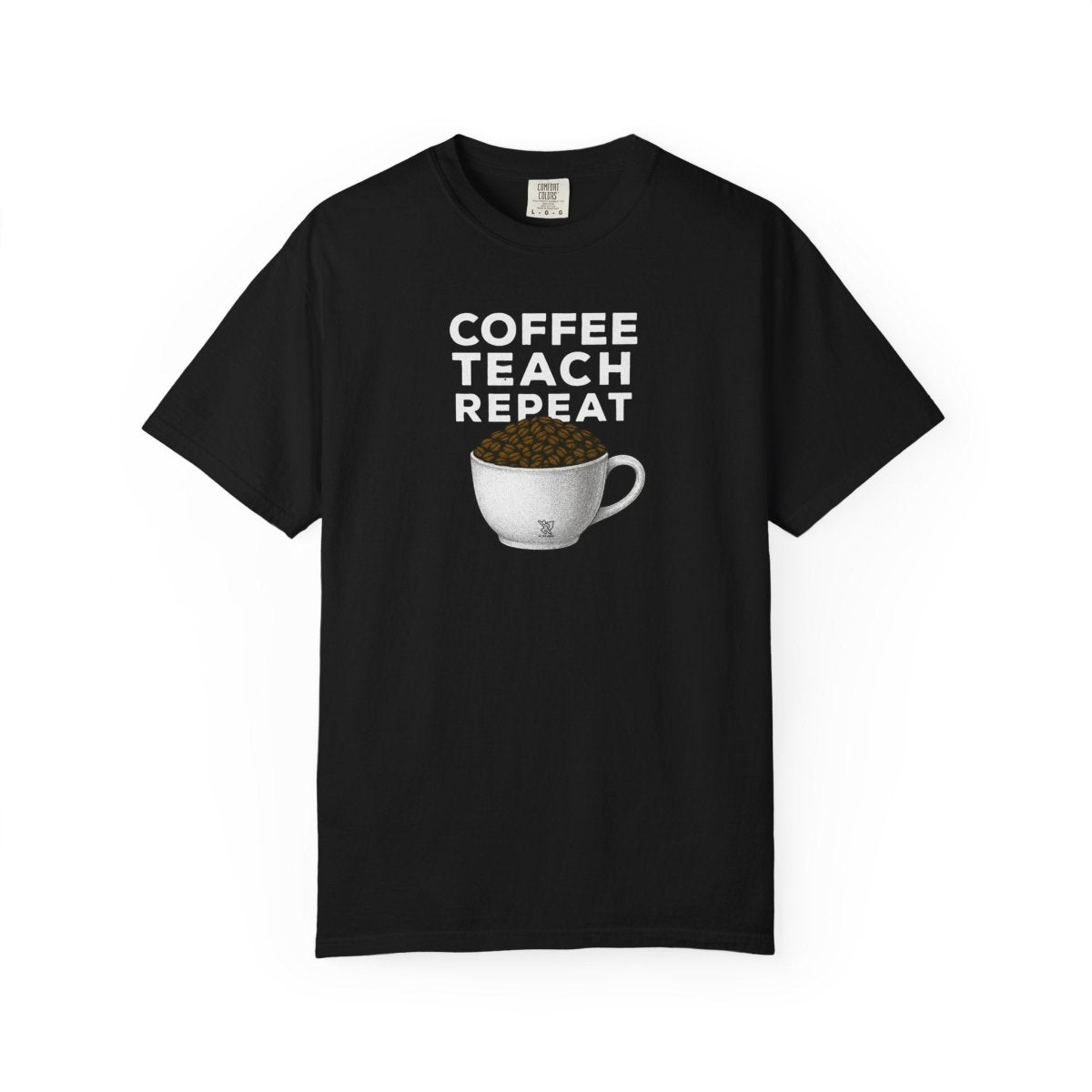 "Coffee.Teach.Repeat" CW - 2 Teacher T-Shirt, Gift for Educators, Back to School Tee, Funny Teacher Apparel, Unisex Graphic Shirt, Coffee Lovers Gift - AI Tee Hero