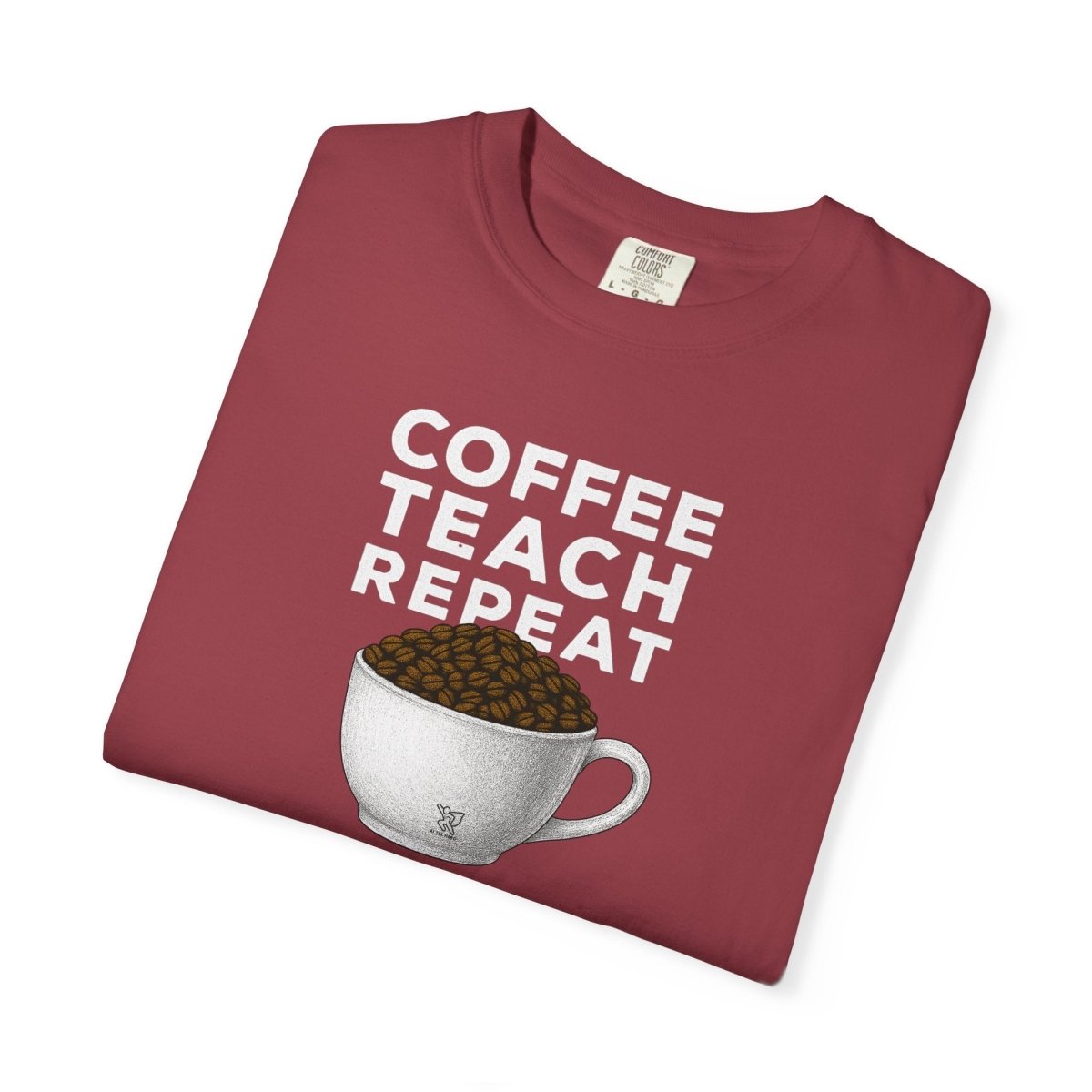 "Coffee.Teach.Repeat" CW - 2 Teacher T-Shirt, Gift for Educators, Back to School Tee, Funny Teacher Apparel, Unisex Graphic Shirt, Coffee Lovers Gift - AI Tee Hero
