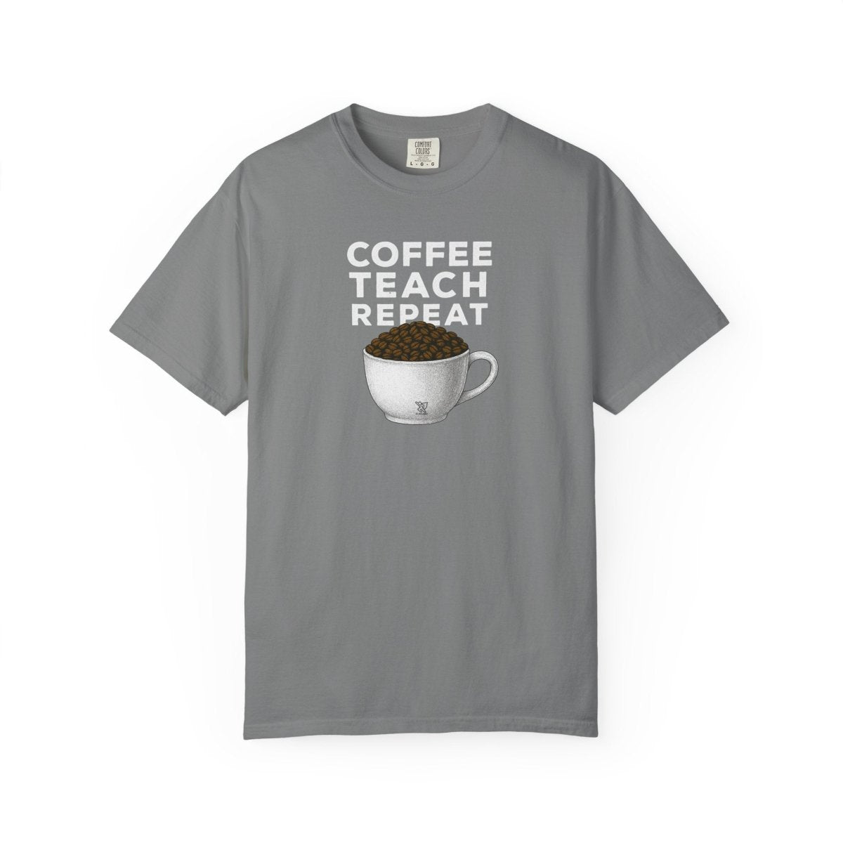 "Coffee.Teach.Repeat" CW - 2 Teacher T-Shirt, Gift for Educators, Back to School Tee, Funny Teacher Apparel, Unisex Graphic Shirt, Coffee Lovers Gift - AI Tee Hero