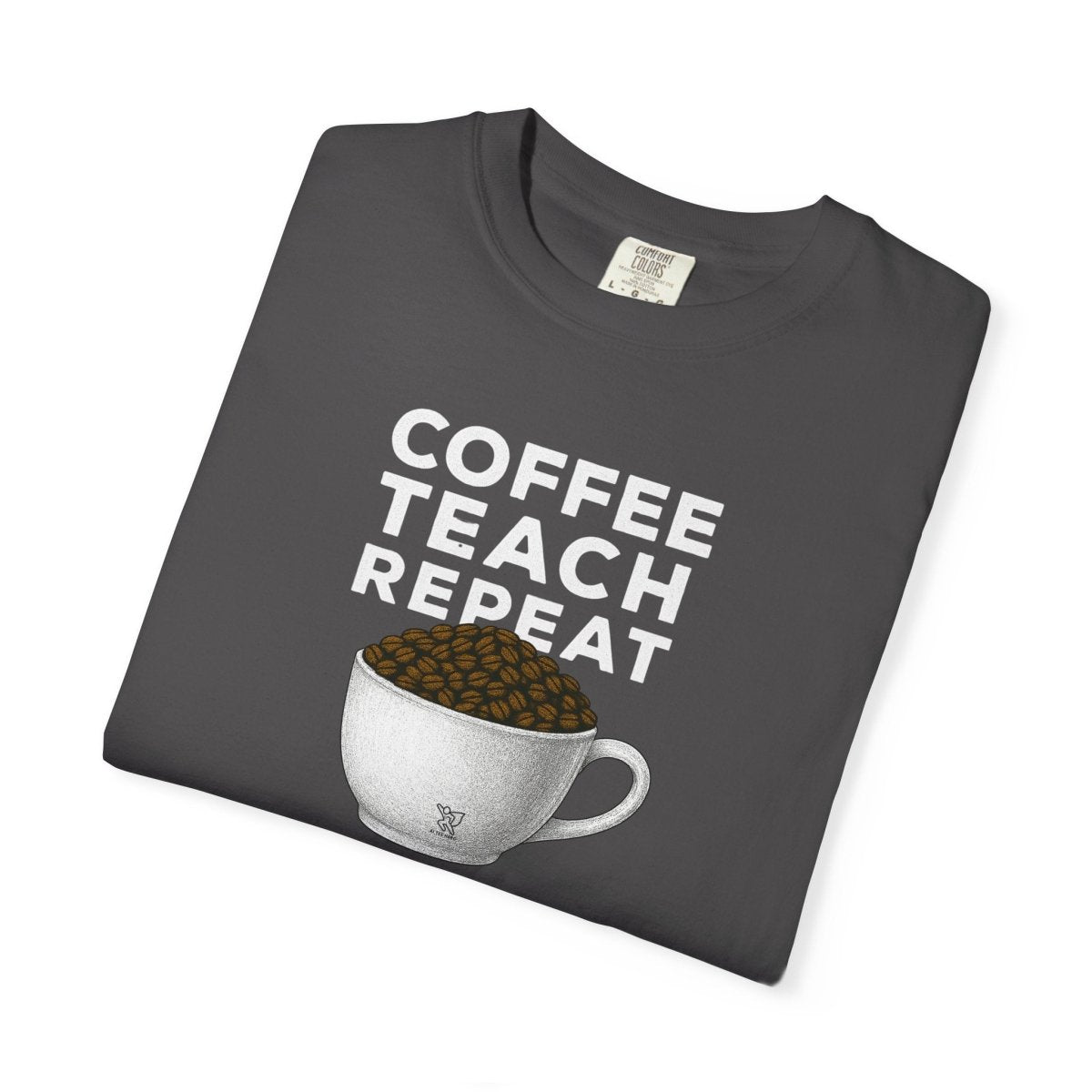 "Coffee.Teach.Repeat" CW - 2 Teacher T-Shirt, Gift for Educators, Back to School Tee, Funny Teacher Apparel, Unisex Graphic Shirt, Coffee Lovers Gift - AI Tee Hero