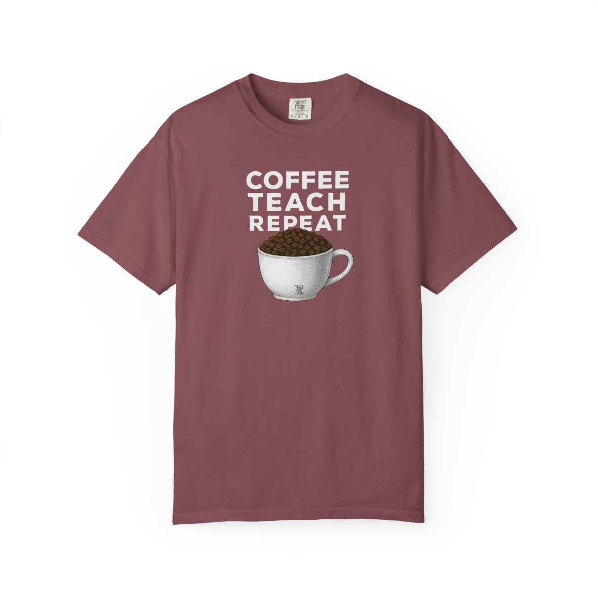 "Coffee.Teach.Repeat" CW - 2 Teacher T-Shirt, Gift for Educators, Back to School Tee, Funny Teacher Apparel, Unisex Graphic Shirt, Coffee Lovers Gift - AI Tee Hero