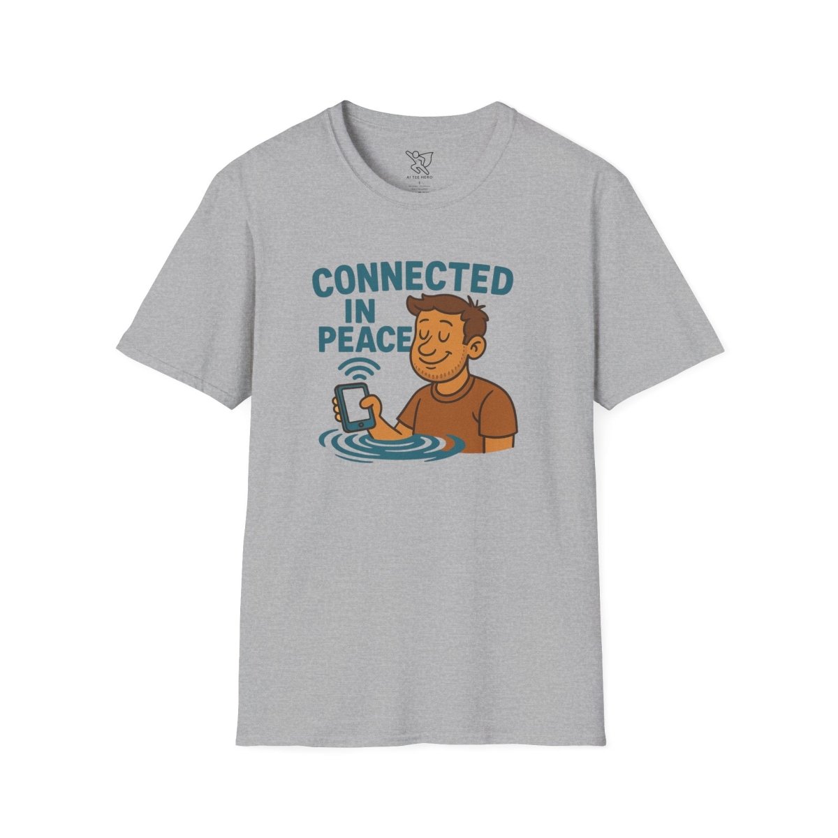 "Connected in Peace" Unisex Shirt, Relaxed Vibe Tee, Chill Casual Wear, Gift for Mindfulness Lovers, Summer Fashion - MINDSet Collection - AI Tee Hero