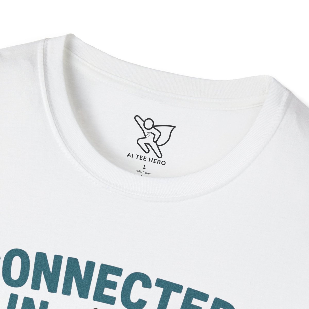 "Connected in Peace" Unisex Shirt, Relaxed Vibe Tee, Chill Casual Wear, Gift for Mindfulness Lovers, Summer Fashion - MINDSet Collection - AI Tee Hero