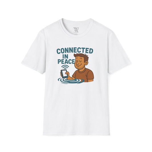 "Connected in Peace" Unisex Shirt, Relaxed Vibe Tee, Chill Casual Wear, Gift for Mindfulness Lovers, Summer Fashion - MINDSet Collection - AI Tee Hero