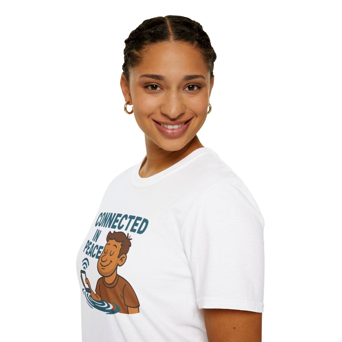 "Connected in Peace" Unisex Shirt, Relaxed Vibe Tee, Chill Casual Wear, Gift for Mindfulness Lovers, Summer Fashion - MINDSet Collection - AI Tee Hero