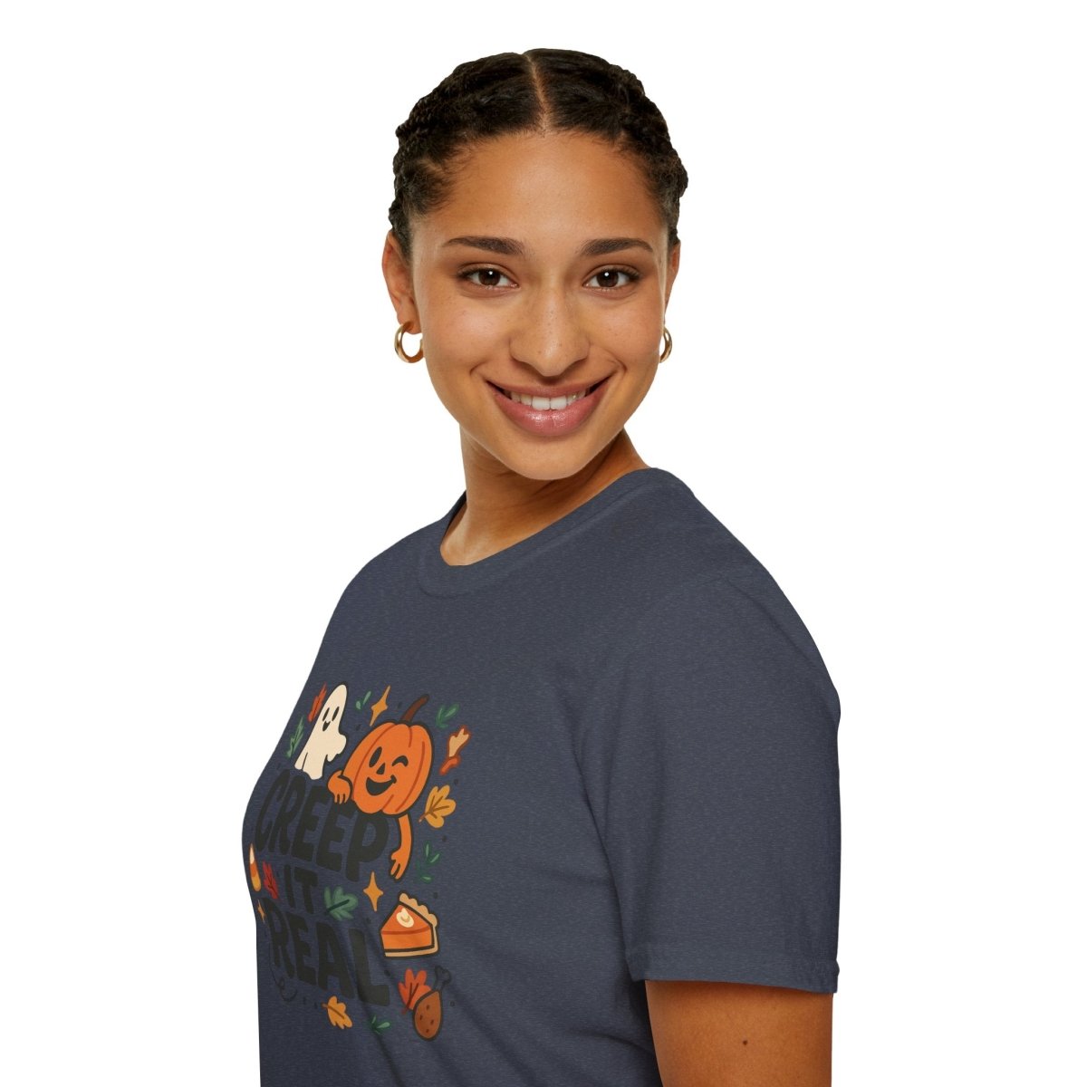 "Creep It Real" Halloween T-Shirt Unisex Softstyle Tee for Fall, Halloween Costume, Autumn Vibes, Seasonal Apparel, Gift Idea - AI Tee Hero