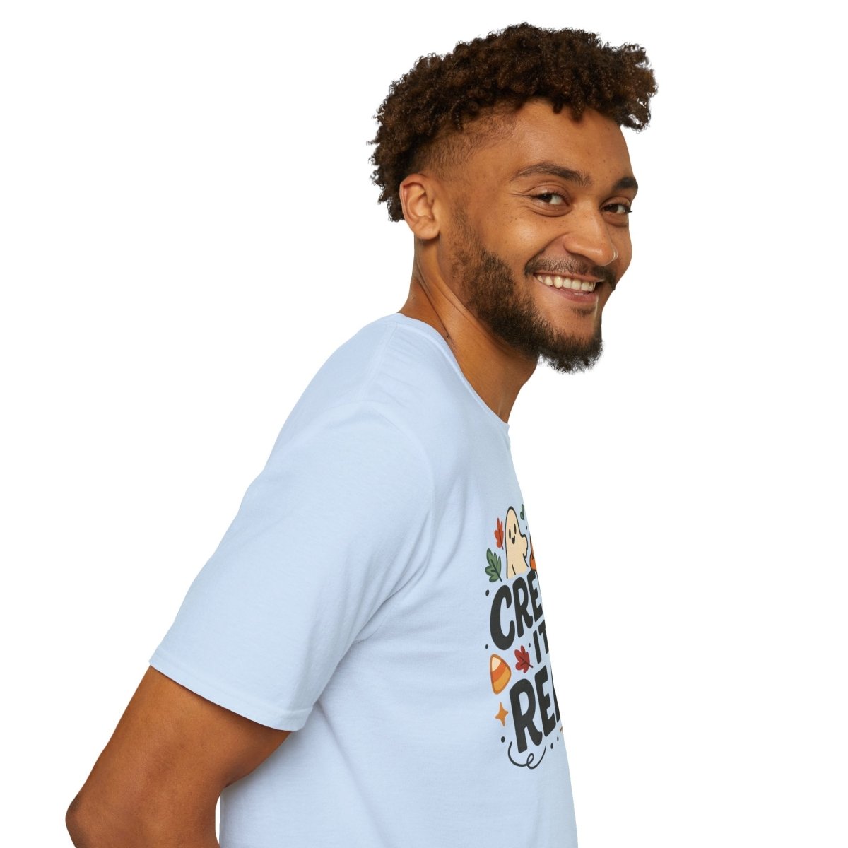 "Creep It Real" Halloween T-Shirt Unisex Softstyle Tee for Fall, Halloween Costume, Autumn Vibes, Seasonal Apparel, Gift Idea - AI Tee Hero
