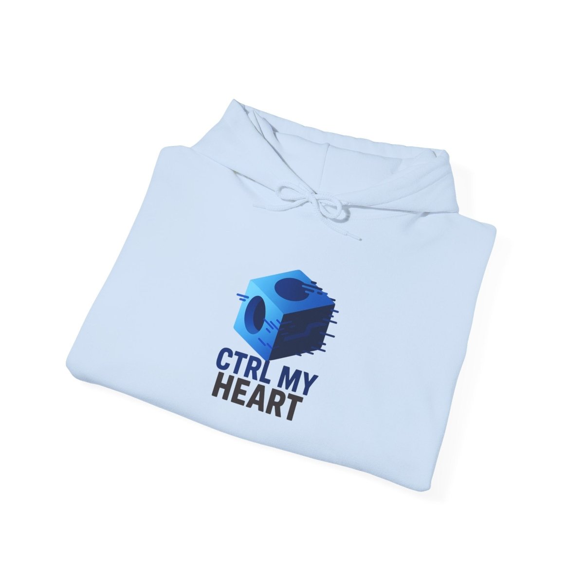 "CTRL MY HEART" CW - 1 Blue Unisex Hoodie, Tech - Inspired Sweatshirt, Gift for Gamers, Cozy Streetwear, Valentine's Day Gift - AI Tee Hero