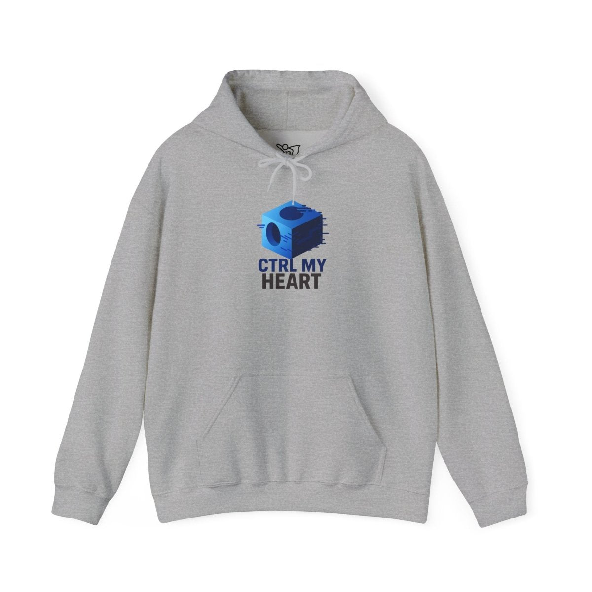 "CTRL MY HEART" CW - 1 Blue Unisex Hoodie, Tech - Inspired Sweatshirt, Gift for Gamers, Cozy Streetwear, Valentine's Day Gift - AI Tee Hero