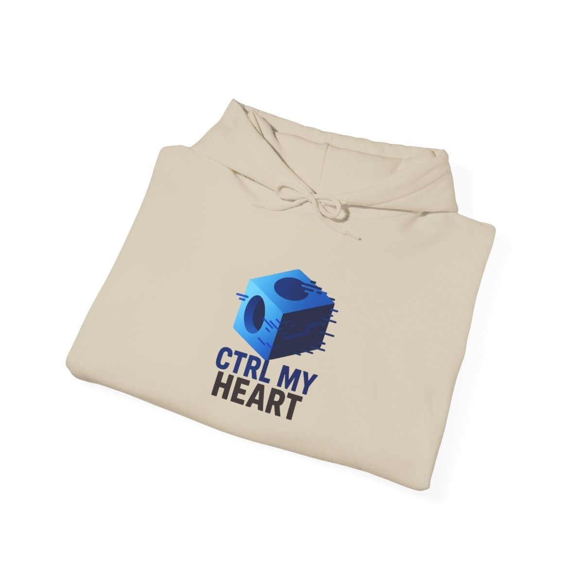 "CTRL MY HEART" CW - 1 Blue Unisex Hoodie, Tech - Inspired Sweatshirt, Gift for Gamers, Cozy Streetwear, Valentine's Day Gift - AI Tee Hero
