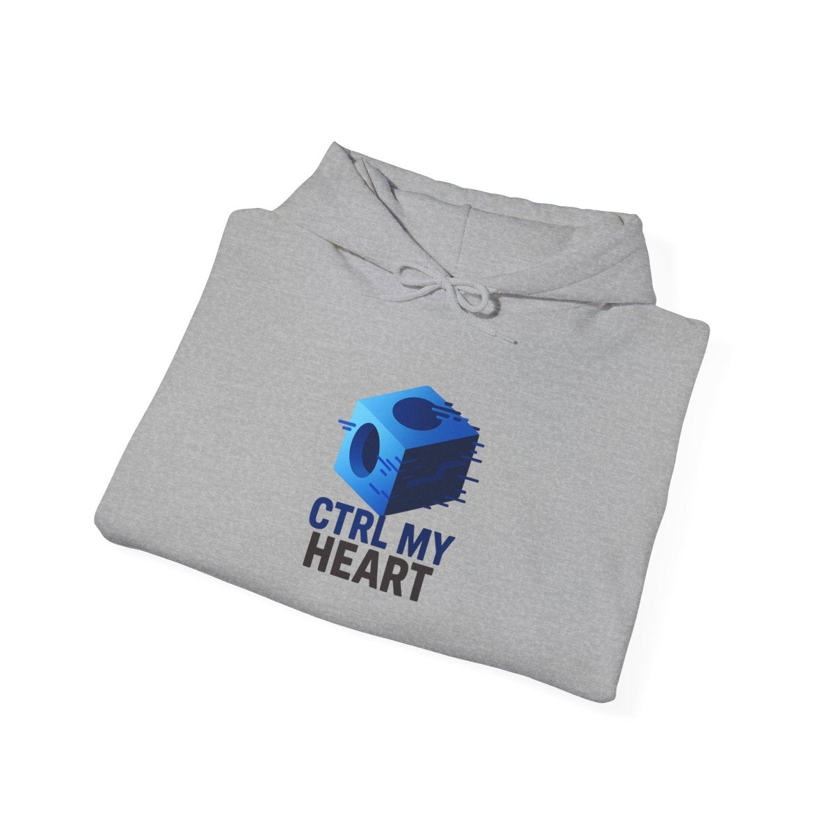 "CTRL MY HEART" CW - 1 Blue Unisex Hoodie, Tech - Inspired Sweatshirt, Gift for Gamers, Cozy Streetwear, Valentine's Day Gift - AI Tee Hero