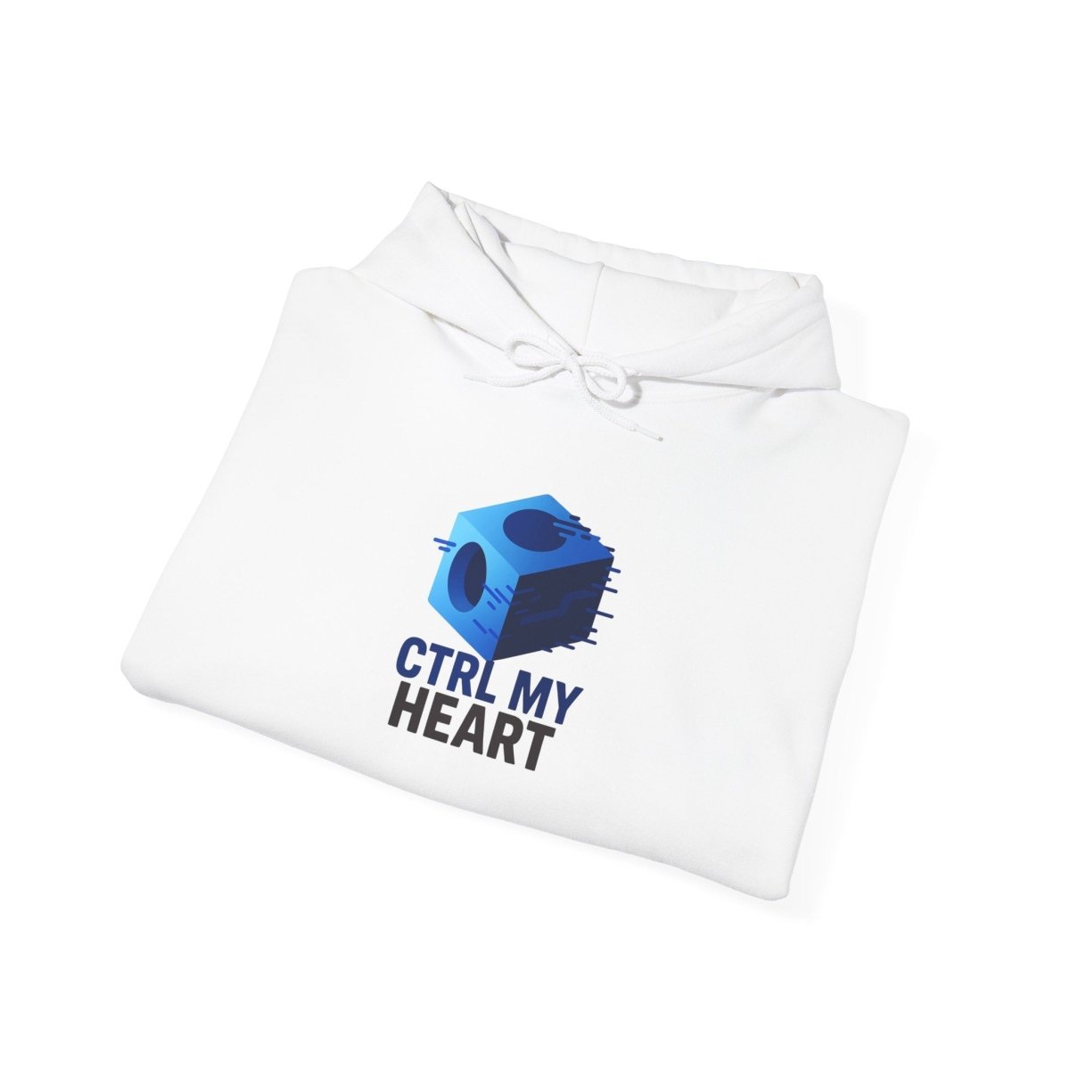 "CTRL MY HEART" CW - 1 Blue Unisex Hoodie, Tech - Inspired Sweatshirt, Gift for Gamers, Cozy Streetwear, Valentine's Day Gift - AI Tee Hero