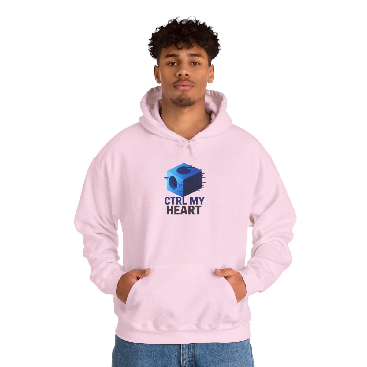 "CTRL MY HEART" CW - 1 Blue Unisex Hoodie, Tech - Inspired Sweatshirt, Gift for Gamers, Cozy Streetwear, Valentine's Day Gift - AI Tee Hero