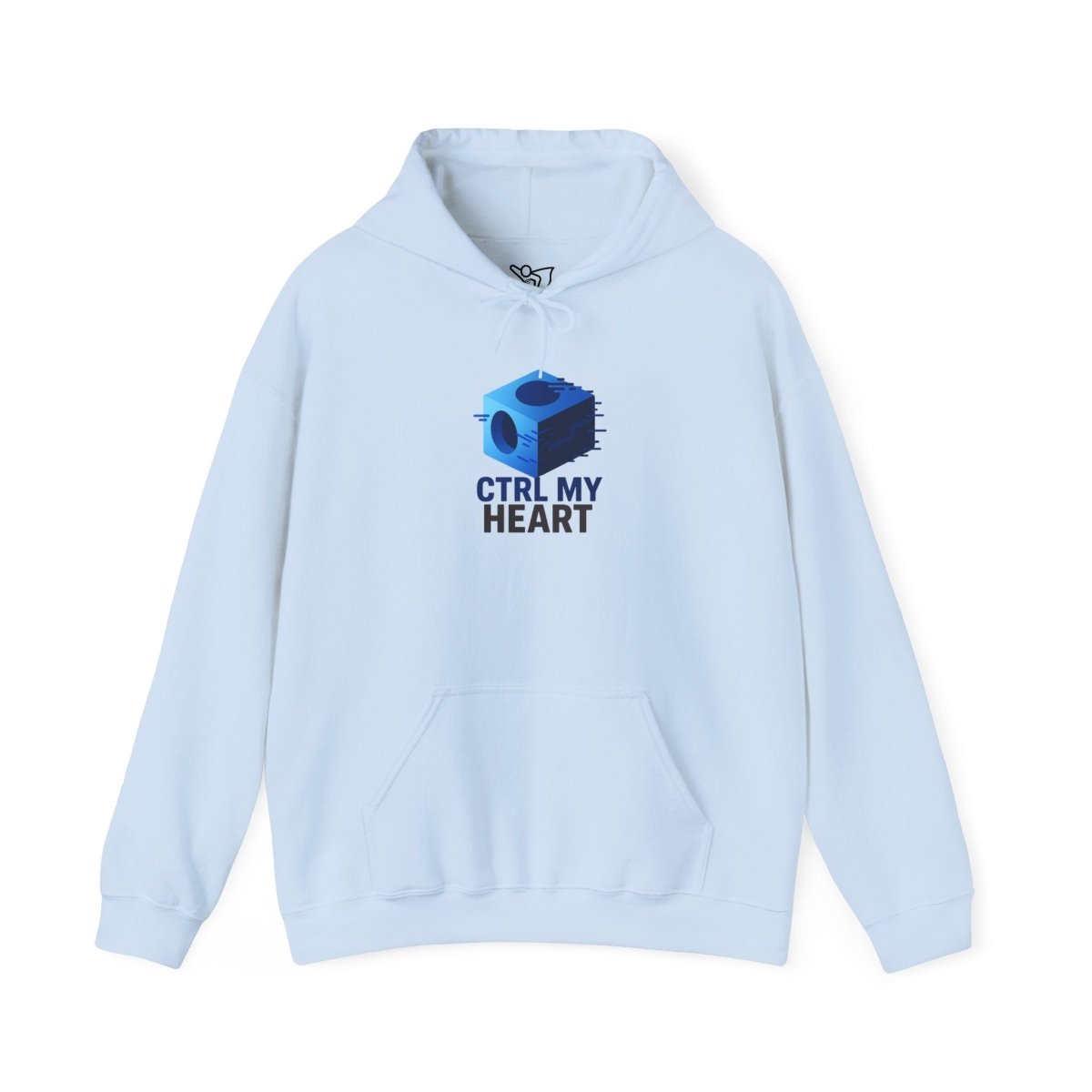"CTRL MY HEART" CW - 1 Blue Unisex Hoodie, Tech - Inspired Sweatshirt, Gift for Gamers, Cozy Streetwear, Valentine's Day Gift - AI Tee Hero