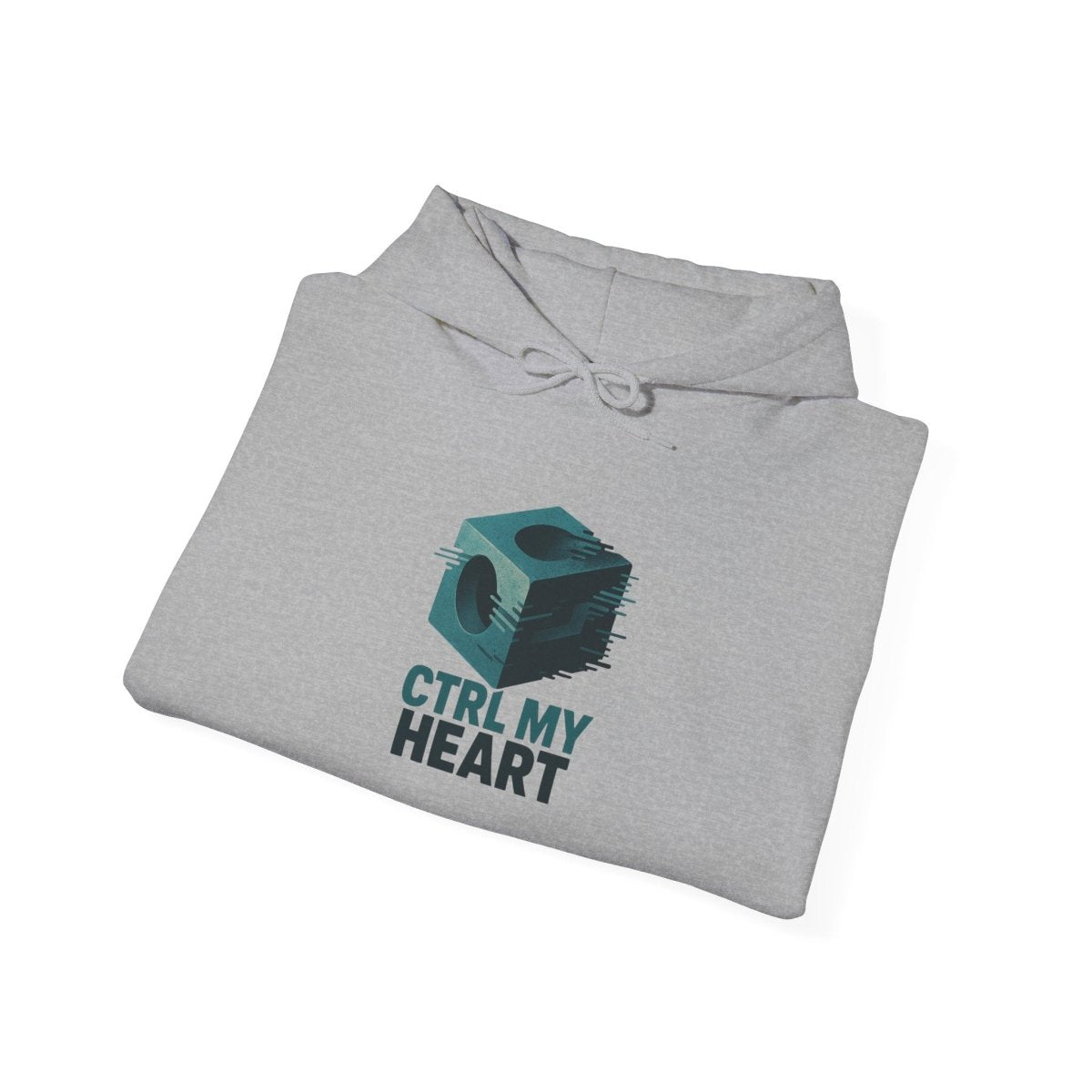 "CTRL MY HEART" CW - 2 Teal Unisex Hoodie, Tech - Inspired Sweatshirt, Gift for Gamers, Cozy Streetwear, Valentine's Day Gift - AI Tee Hero