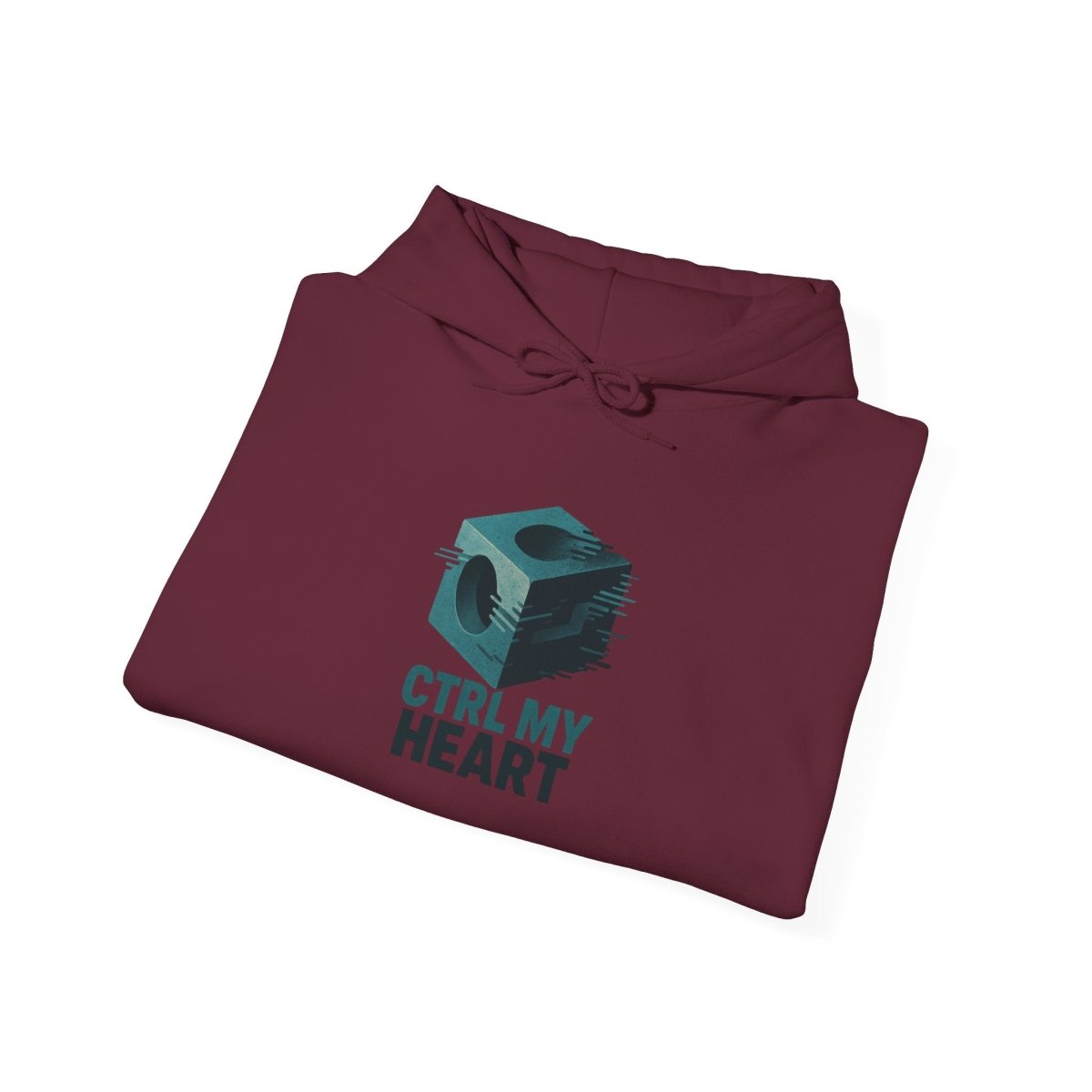 "CTRL MY HEART" CW - 2 Teal Unisex Hoodie, Tech - Inspired Sweatshirt, Gift for Gamers, Cozy Streetwear, Valentine's Day Gift - AI Tee Hero