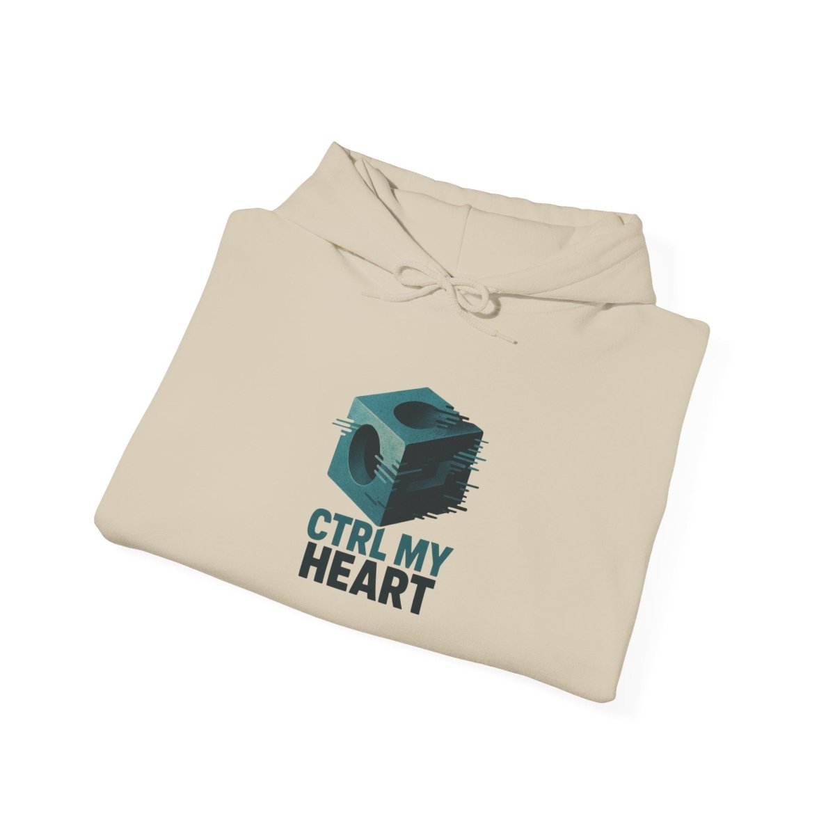 "CTRL MY HEART" CW - 2 Teal Unisex Hoodie, Tech - Inspired Sweatshirt, Gift for Gamers, Cozy Streetwear, Valentine's Day Gift - AI Tee Hero