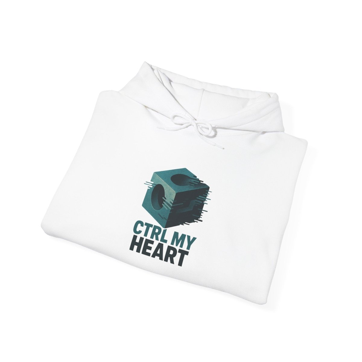 "CTRL MY HEART" CW - 2 Teal Unisex Hoodie, Tech - Inspired Sweatshirt, Gift for Gamers, Cozy Streetwear, Valentine's Day Gift - AI Tee Hero
