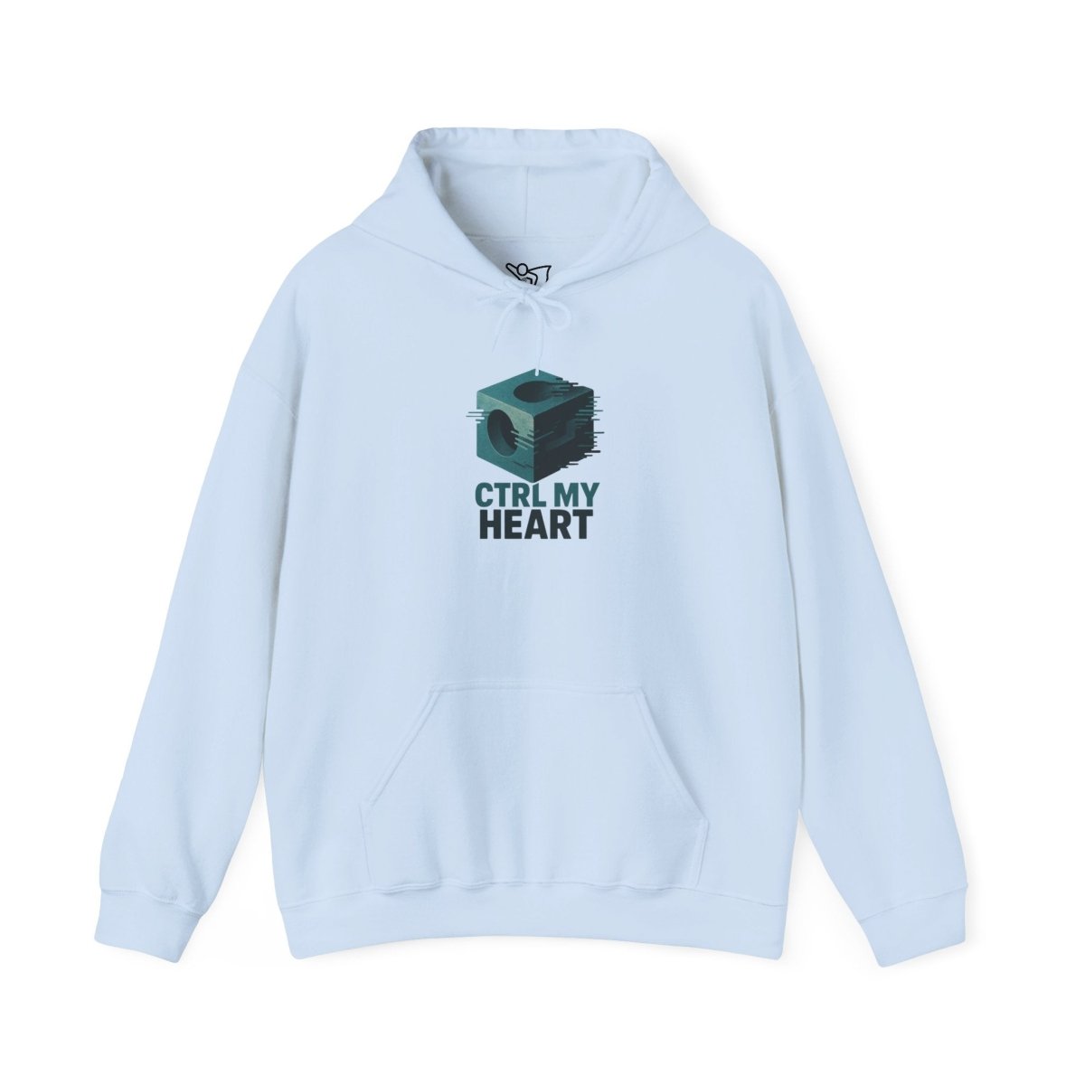 "CTRL MY HEART" CW - 2 Teal Unisex Hoodie, Tech - Inspired Sweatshirt, Gift for Gamers, Cozy Streetwear, Valentine's Day Gift - AI Tee Hero