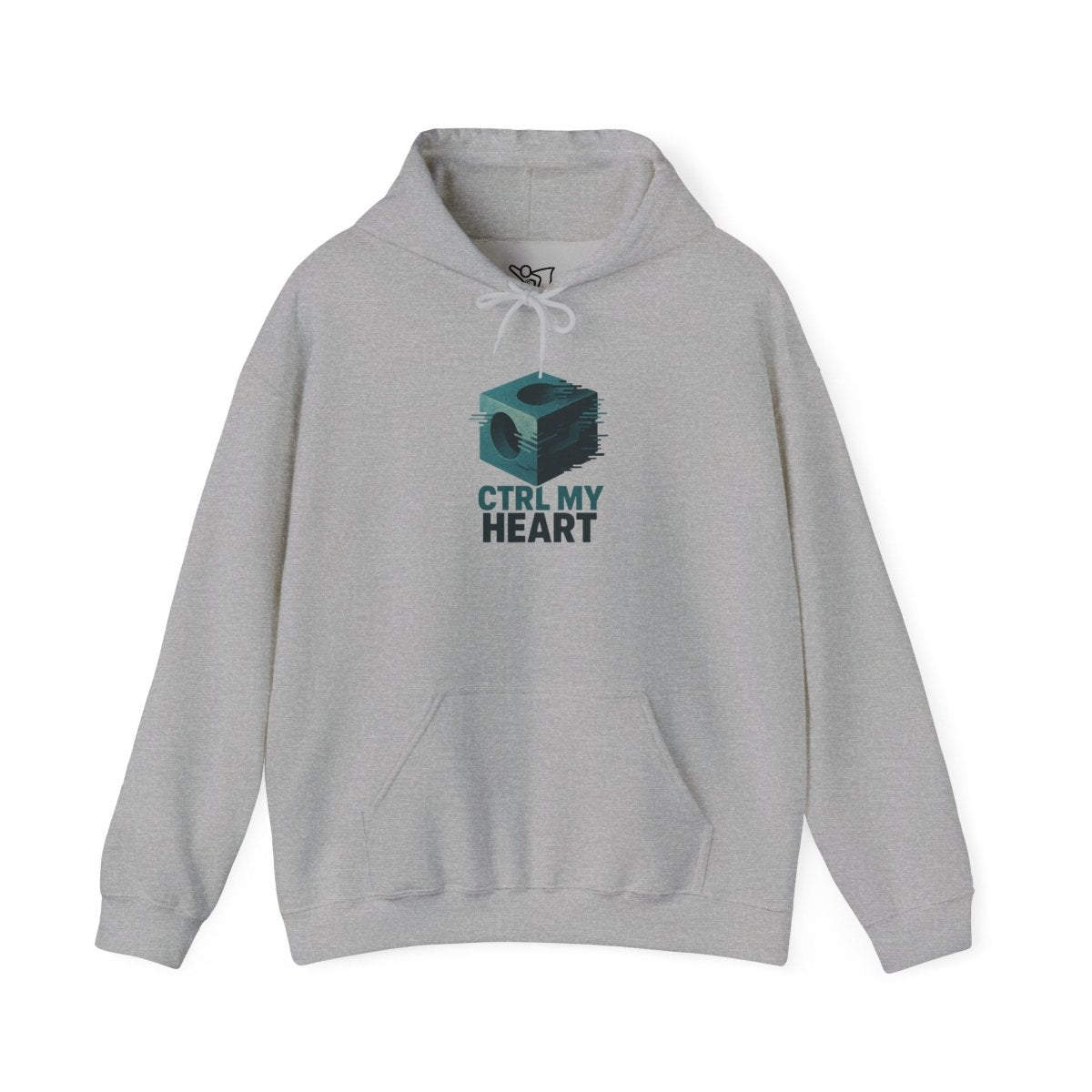 "CTRL MY HEART" CW - 2 Teal Unisex Hoodie, Tech - Inspired Sweatshirt, Gift for Gamers, Cozy Streetwear, Valentine's Day Gift - AI Tee Hero